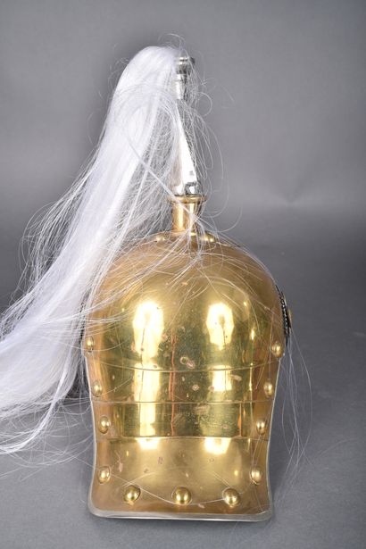 Casque de Reiter Saxon, rosaces de type officier,...