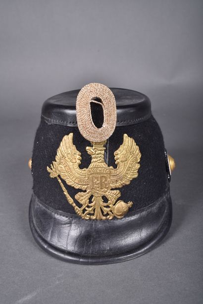 Shako d’officier Prussien, fût recouvert...