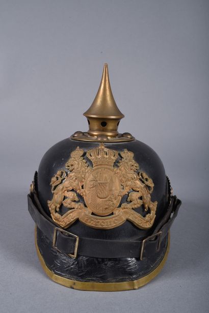 Bavière. Casque à pointe mod 1895 de troupe....