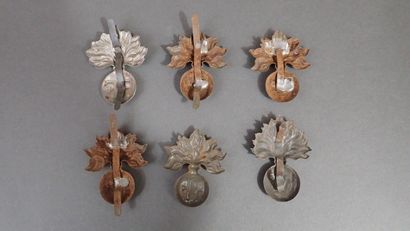Emblèmes pour casques Adrian, 7 pièces.