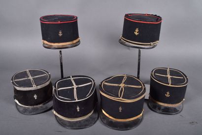 6 képis: Troupes de Marine et Sapeurs-Pompiers....