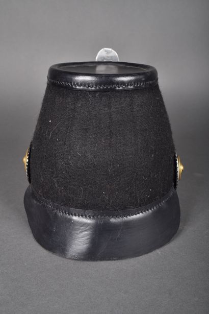 Shako de type officier avec plaque du Wurtemberg,...