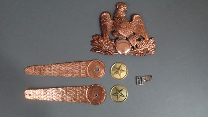 Ensemble pour un shako Louis Philippe, coq,...