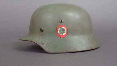 Casque allemand mod 40, complet de son intérieur,...