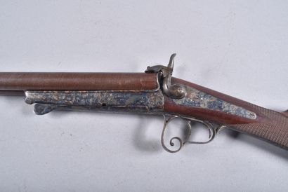Fusil à broche deux coups.
Calibre 16 à broches,...