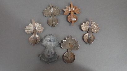 Emblèmes pour casques Adrian, 6 pièces.