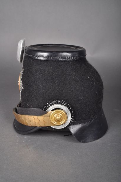 Shako de type officier avec plaque du Wurtemberg,...