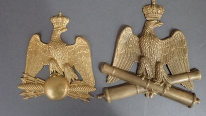 Lot de deux refrappes anciennes à l’aigle....