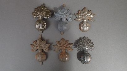 Emblèmes pour casques Adrian, 7 pièces.