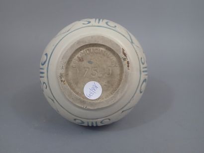 MOUGIN in Nancy. Stoneware ovoid vase with...