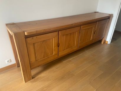 REGAIN HOUSE. Elm sideboard opening to four...
