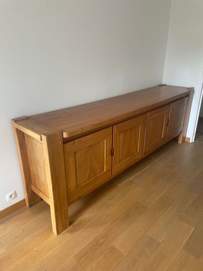 REGAIN HOUSE. Elm sideboard opening to four...