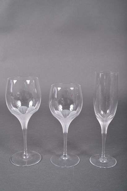 CRISTAL DE SEVRES. Part of a set of crystal...