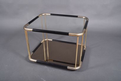 Rectangular coffee table with rounded corners...