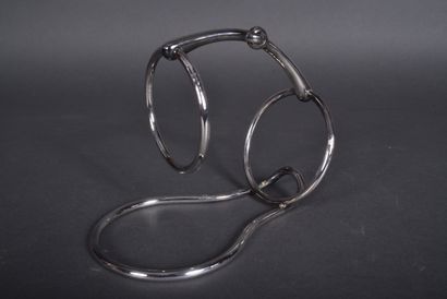 HERMES. Silver-plated bottle-holder in the...