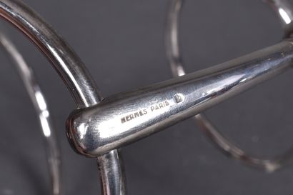HERMES. Silver-plated bottle-holder in the...