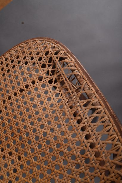 THONET. Set of four chairs in thermocurved...