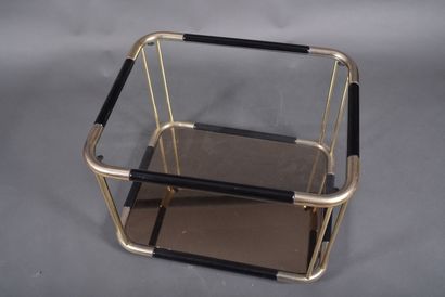 Rectangular coffee table with rounded corners...