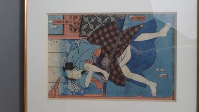 Japan, 19th century
Three oban tate-e prints,...