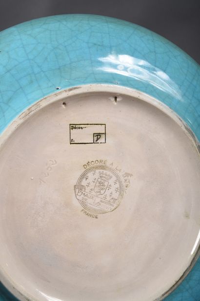 LONGWY. Large Longwy enamel bowl with full...