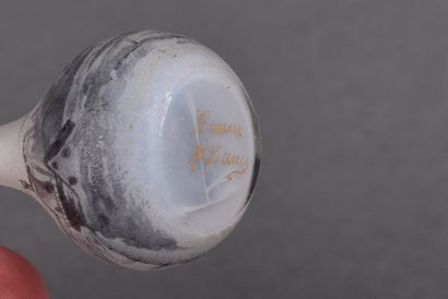 DAUM Nancy. Miniature berluze glass vase...