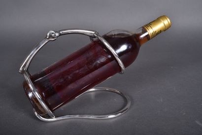 HERMES. Silver-plated bottle-holder in the...