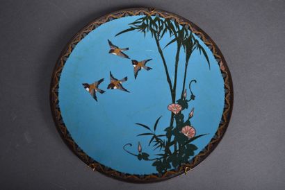 Set comprising a pair of cloisonné metal...