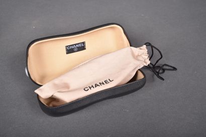 CHANEL
Pair of mask-style sunglasses embellished...
