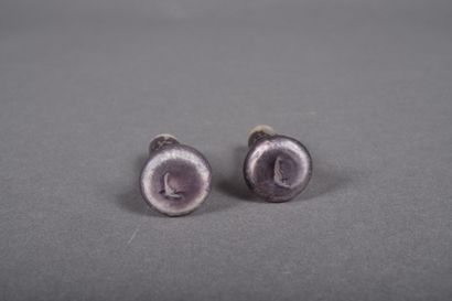 Michel de Nancy. Pair of miniature glass...