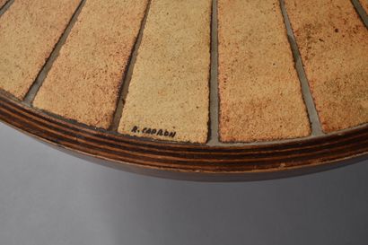 Roger CAPRON (1922-2006). Wooden coffee table...