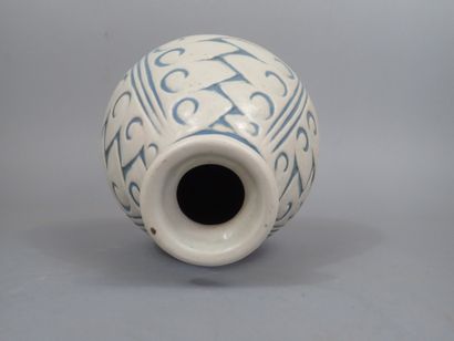 MOUGIN in Nancy. Stoneware ovoid vase with...