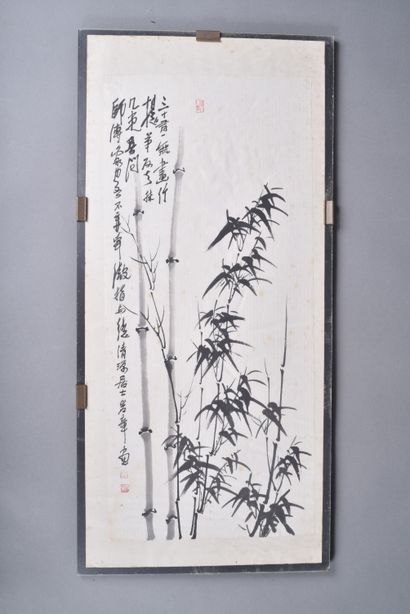 China, 20th century
Two vertical ink paintings...