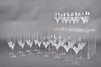 CRISTAL DE SEVRES. Part of a set of crystal...