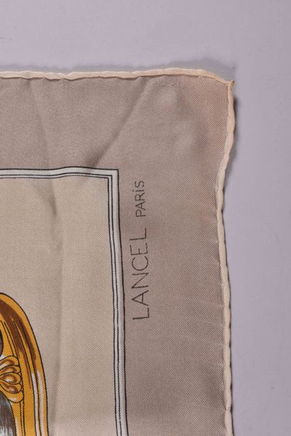 LANCEL - Paris. Silk square decorated with...