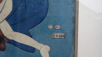 Japan, 19th century
Three oban tate-e prints,...