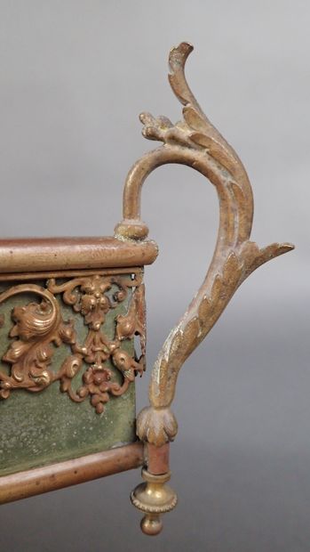 Jardinière de table de forme hexagonale en...