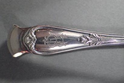 Pince à sucre en argent à griffes à décor...