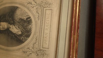*Lot de 4 gravures de portrait « Jean Racine...