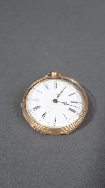 Montre de poche en or jaune 18K à cadran...