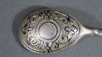 Cuillère à caviar en argent 84 zolotnik,...