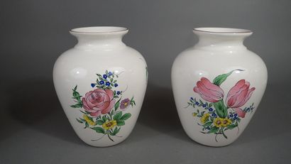 Keller et Guérin à Lunéville. Paire de vases...