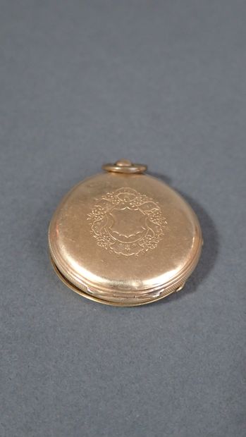 Montre de poche en or jaune 18K à cadran...