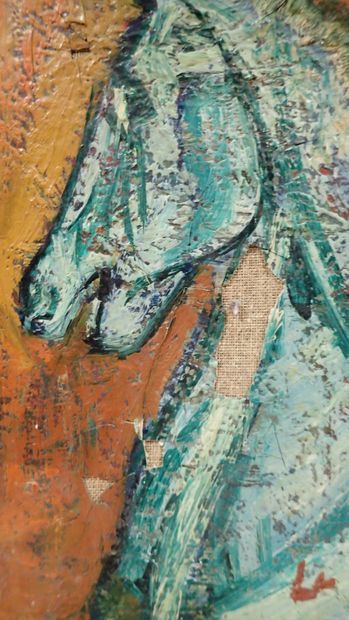 Lucien REINARD (XXème siècle) « Tête de cheval...