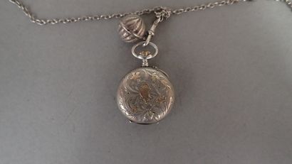 Montre de poche en argent 800/1000e, dos...