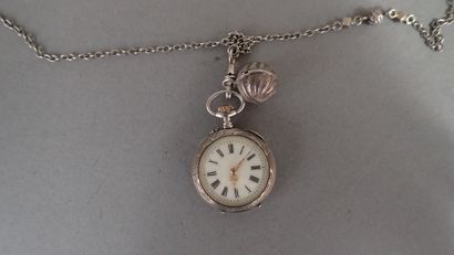 Montre de poche en argent 800/1000e, dos...