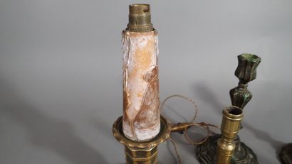 10 bougeoirs en bronze, cuivre ou laiton...