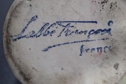 François LABBE. Bouteille en céramique émaillée...