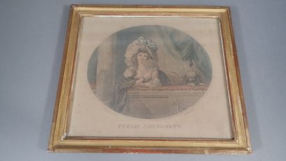 Ensemble de trois gravures :
- Gravure en...