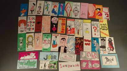 Lot de cartes humoristiques d'anniversaire,...
