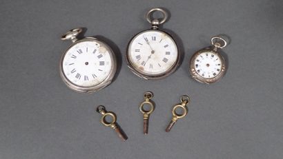Ensemble comprenant deux montres de gousset,...